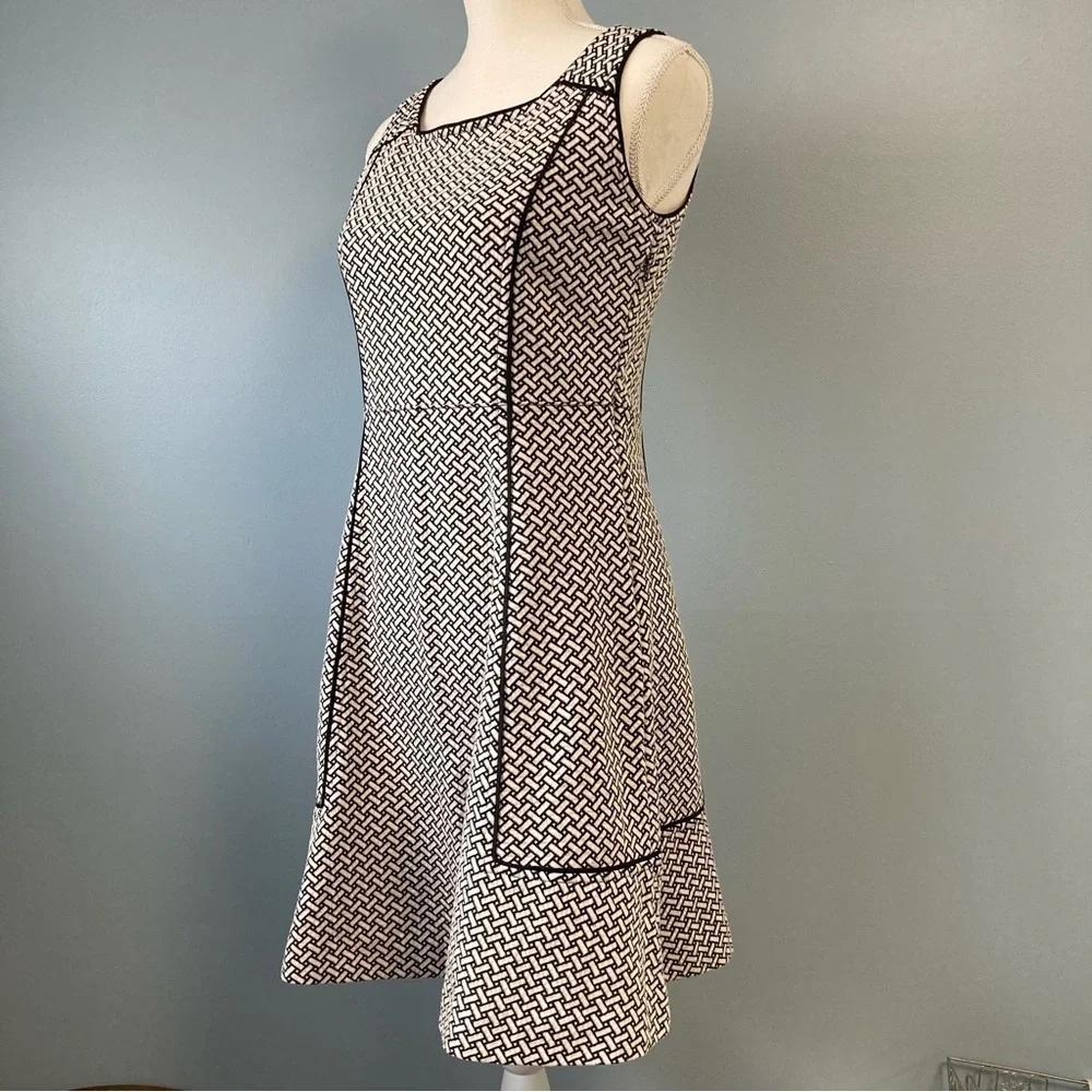 Lands End PETITE black and white herringbone Dress - Picture 2 of 9